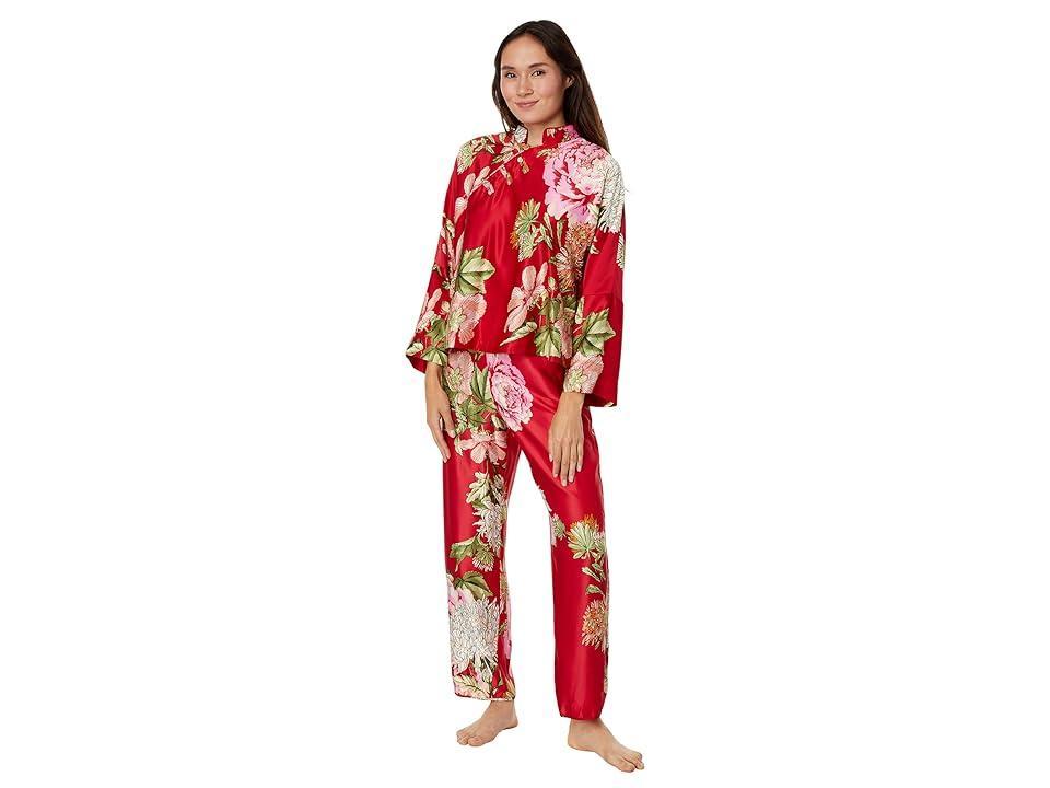 Natori Caterina Satin PJ Set (Brocade ) Women's Pajama Sets Product Image