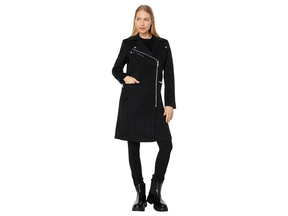 Avec Les Filles Wool Blend Moto Coat Women's Coat Product Image