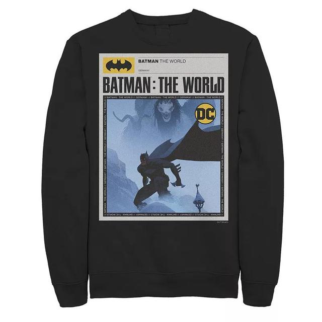 Mens Batman: The World Germany News Poster Sweatshirt, Boys Product Image