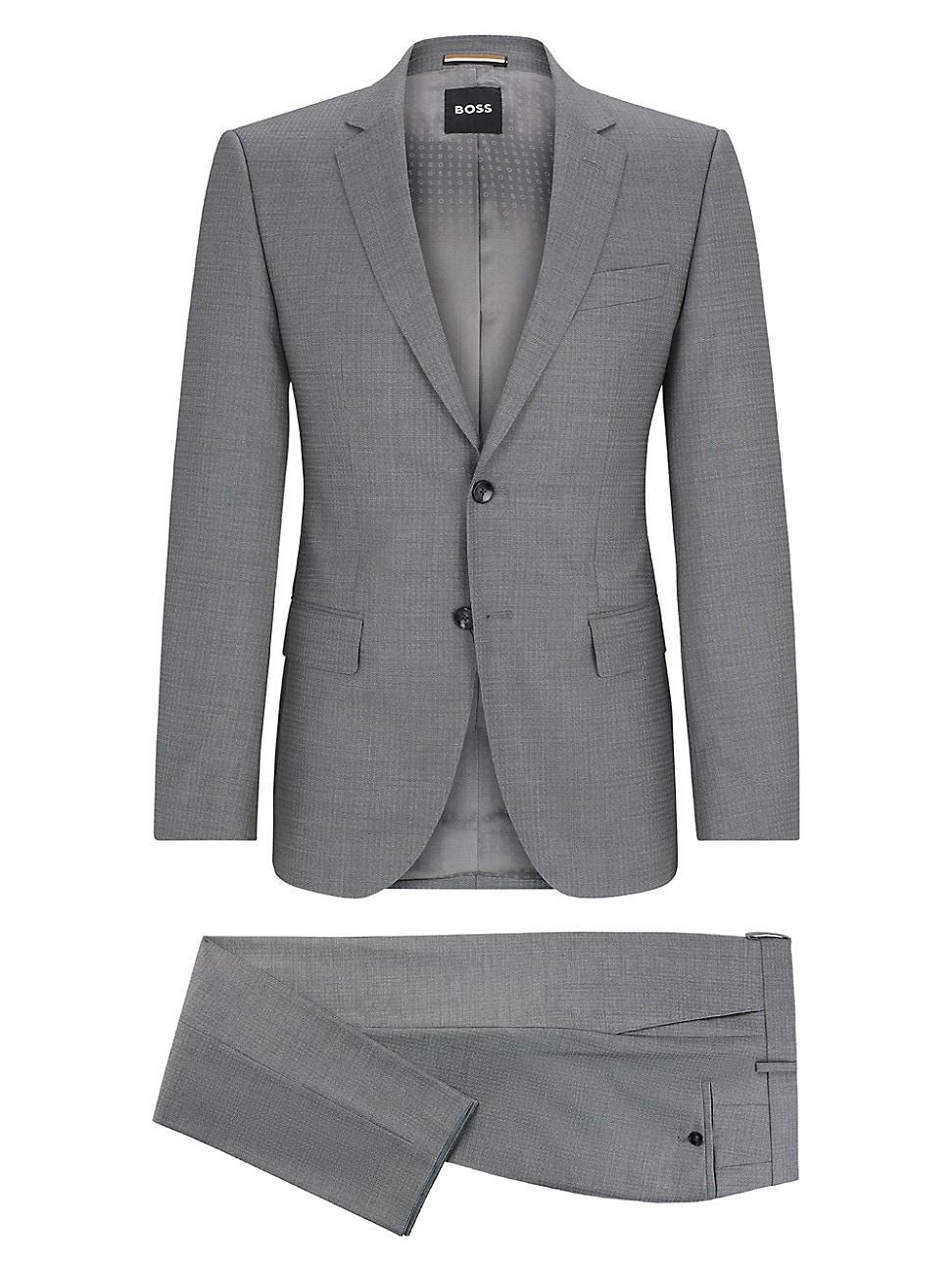 Mens Slim-Fit Suit in Patterned Stretch Wool Product Image