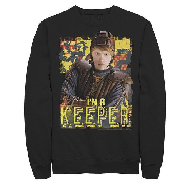 Mens Harry Potter Ron Weasley Im A Keeper Poster Fleece Graphic Pullover Product Image