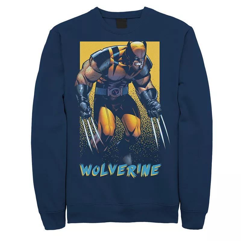 Mens Marvel X-Men Wolverine Classic Color Pop Sweatshirt Blue Product Image