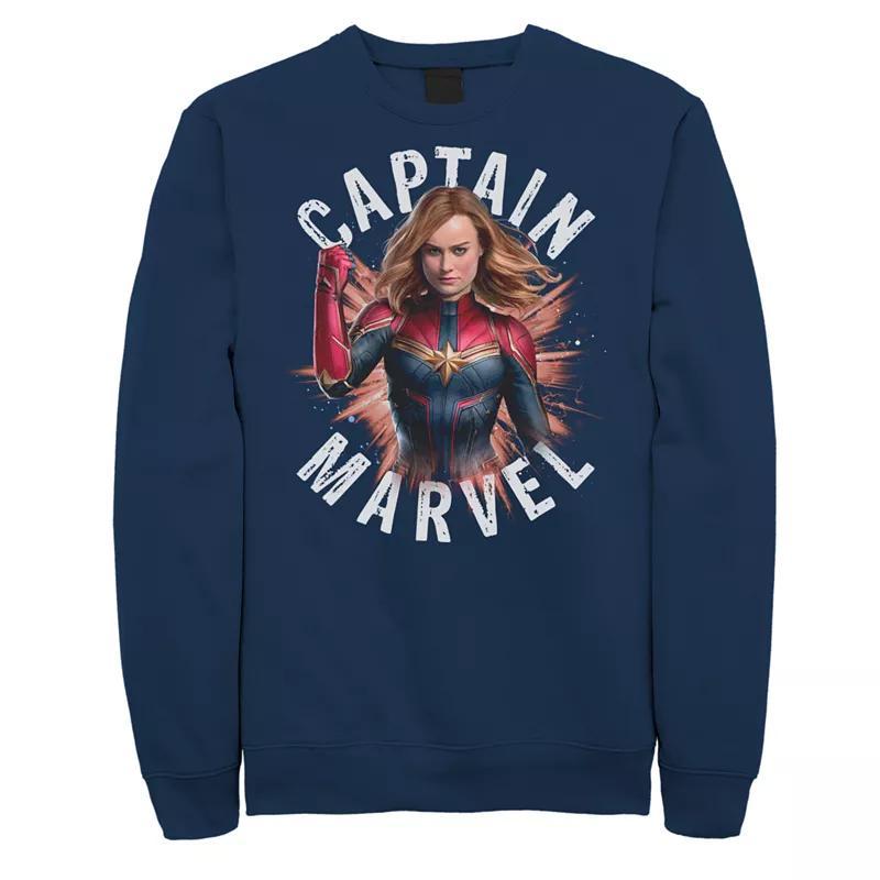 Mens Marvel Captain Marvel Sweatshirt Blue Product Image