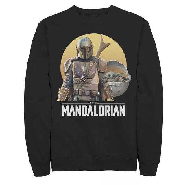 Mens Sstar Wars The Mandalorian Sunset Duo Portrait Sweatshirt Product Image