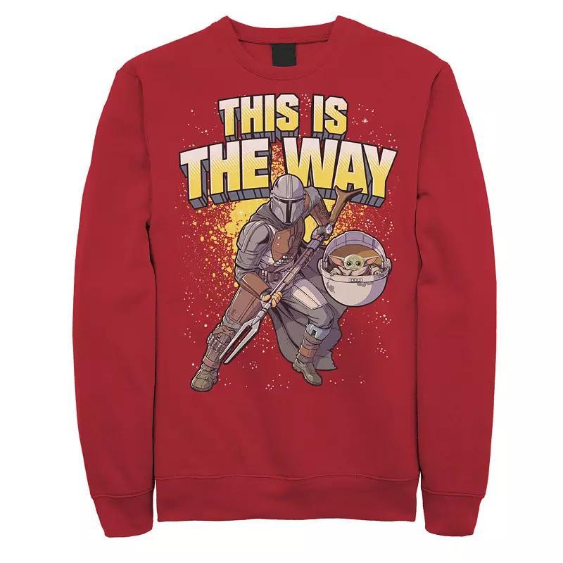 Mens Star Wars: The Mandalorian This Is The Way Action Pose Sweatshirt Product Image