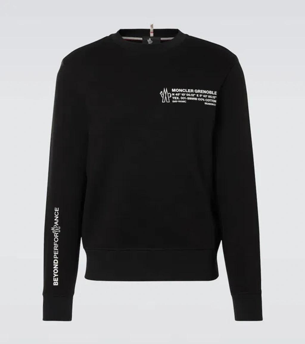 Logo Cotton-blend Jersey Sweatshirt In Black Product Image