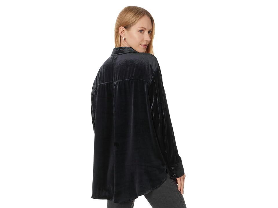 Splendid Lia Velvet Button Down Women's Clothing Product Image