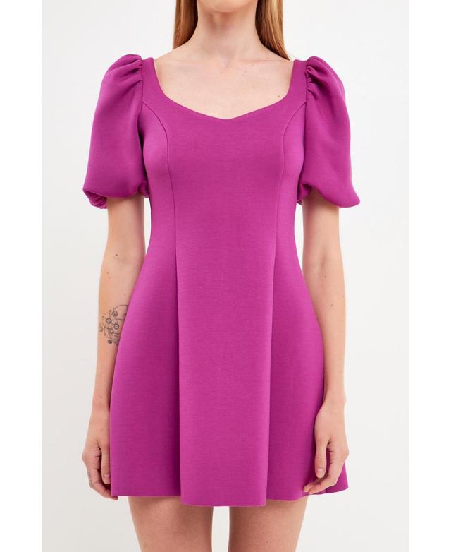 English Factory Womens Puff Sleeve Mini Dress Product Image