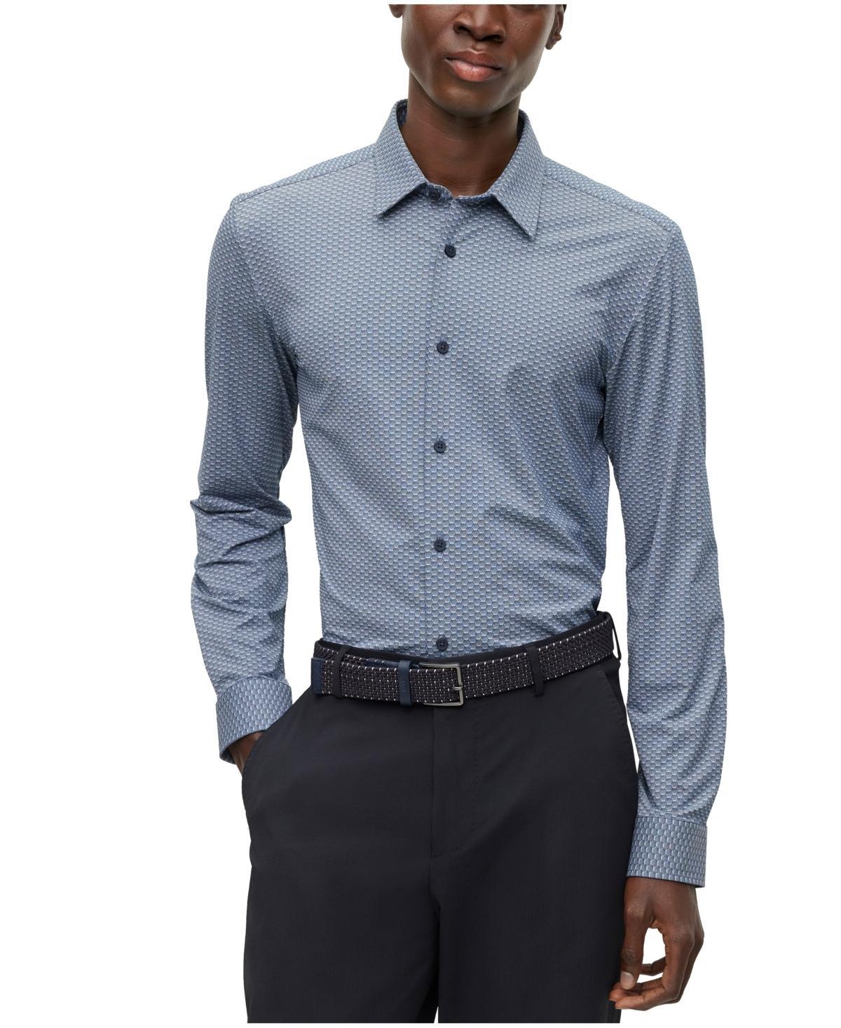 BOSS Roan Kent Stretch Recycled Polyamide Button-Up Shirt Product Image