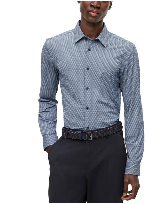 BOSS Roan Kent Stretch Recycled Polyamide Button-Up Shirt Product Image