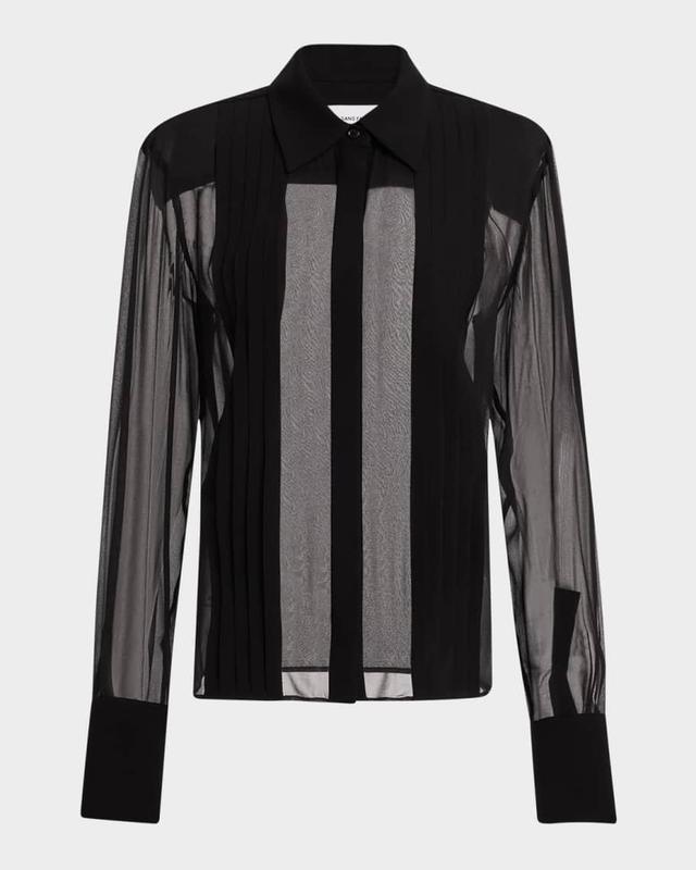 Meghan Panelled Silk Blouse Product Image