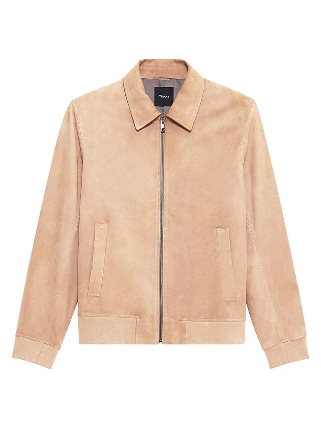 Theory Wyatt Reece Leather Bomber Jacket Product Image