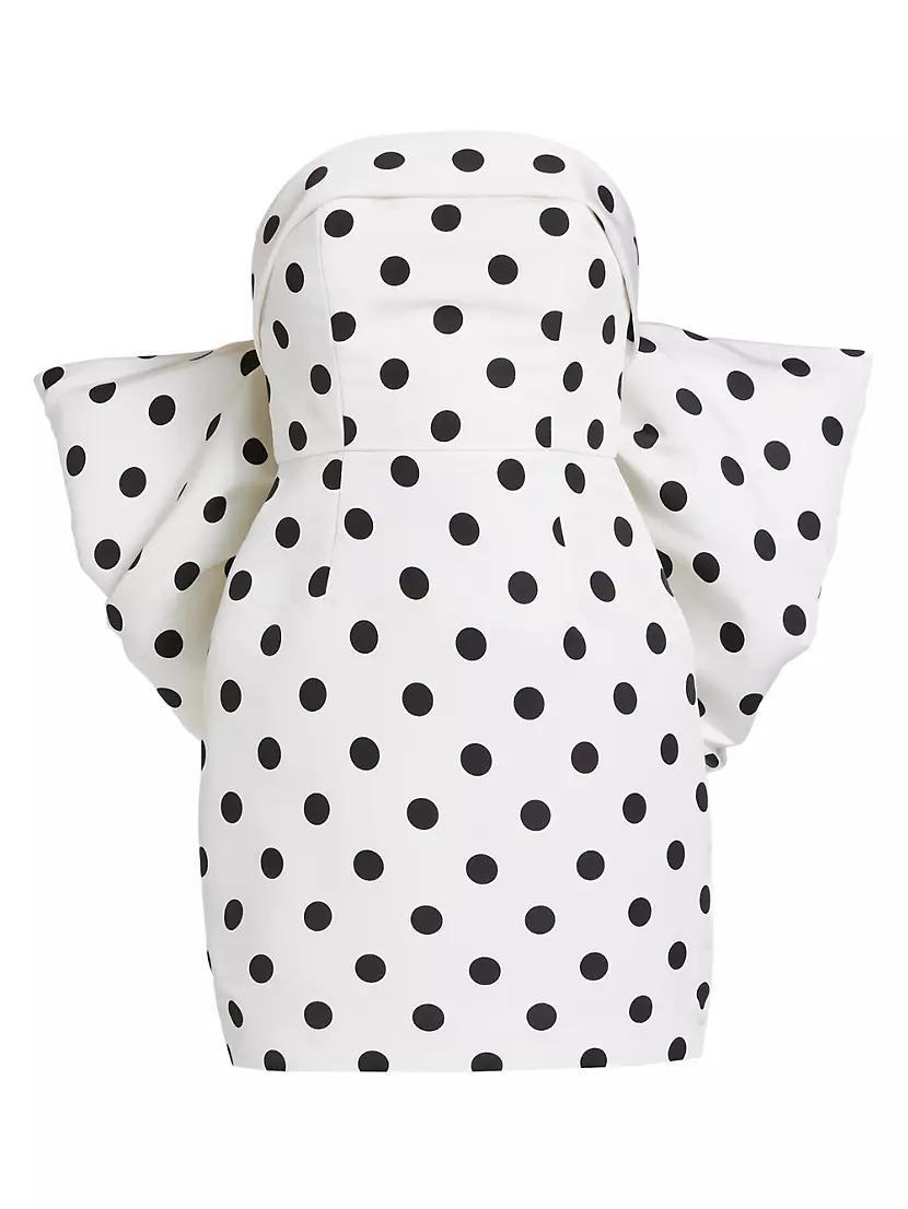 Margot Polka Dot Silk Minidress Product Image