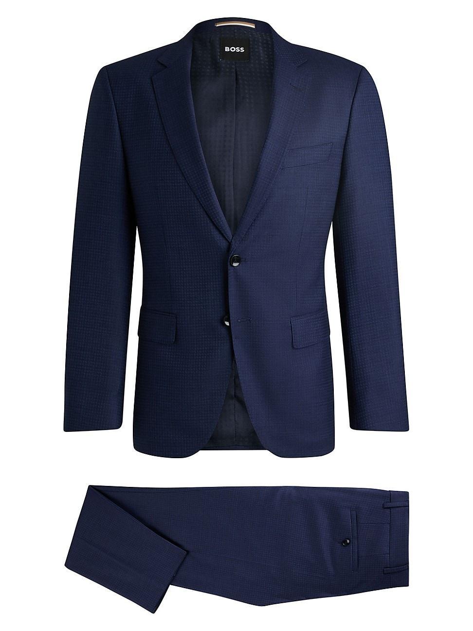 Mens Slim-Fit Suit in Patterned Stretch Wool Product Image