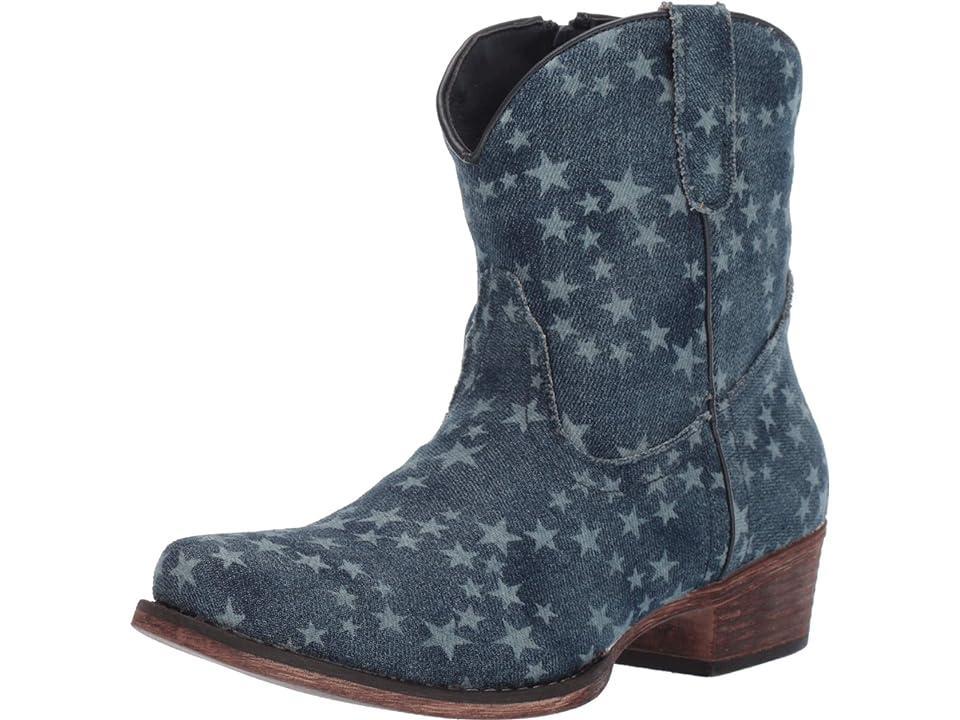 Roper Merica Denim (Stonewashed Denim/All-Over Star Print) Women's Boots Product Image