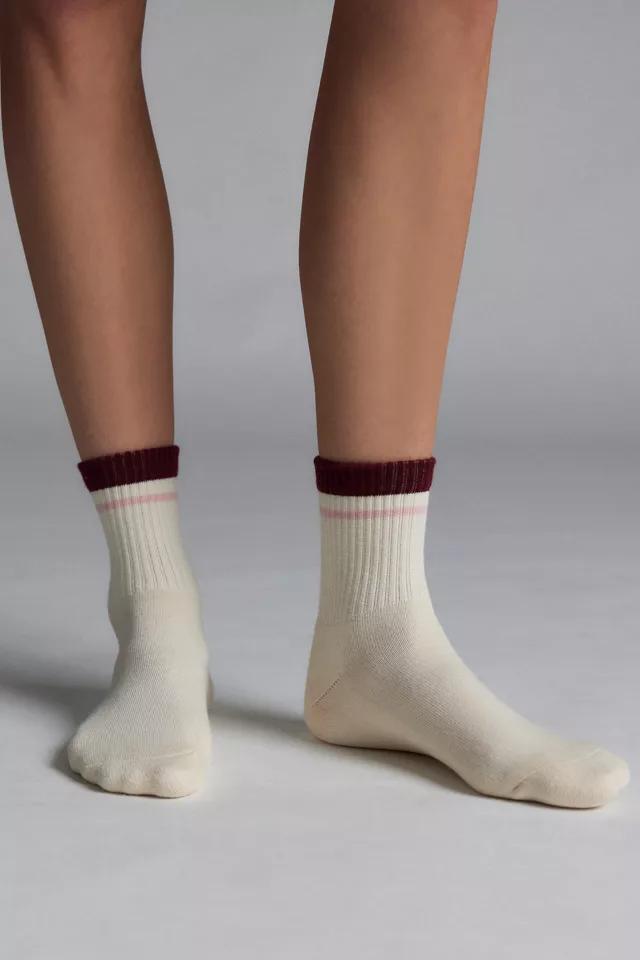 Double Striped Quarter Crew Sock Product Image