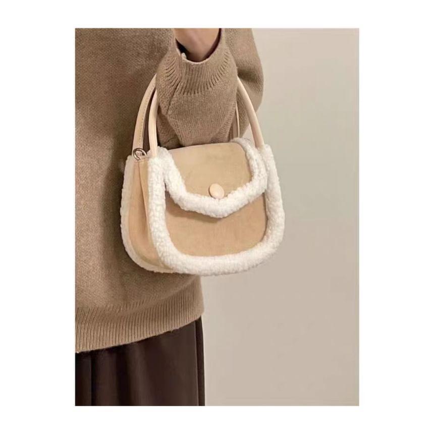 Fluffy Trim Flap Shoulder Bag Product Image