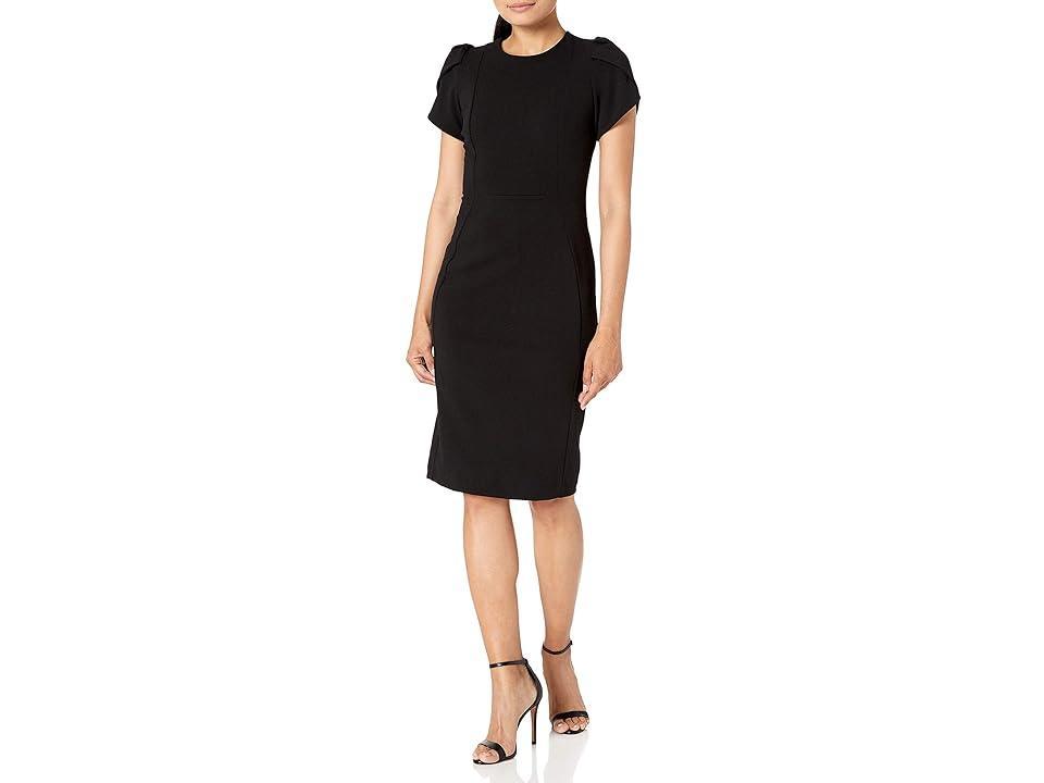 Calvin Klein Tulip Sleeve Sheath Dress (Indigo) Women's Dress Product Image