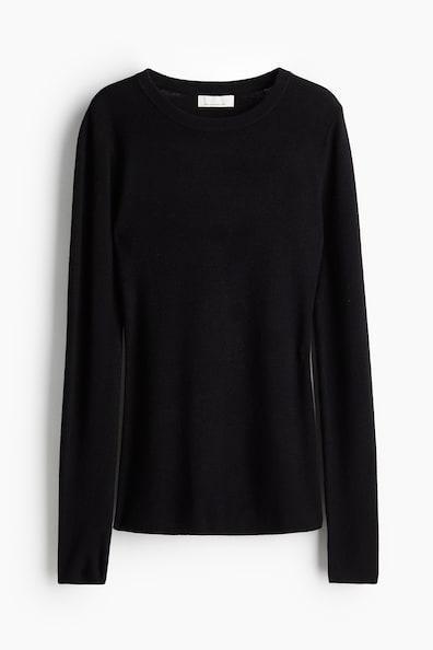 Fine-Knit Cashmere-Blend Top Product Image