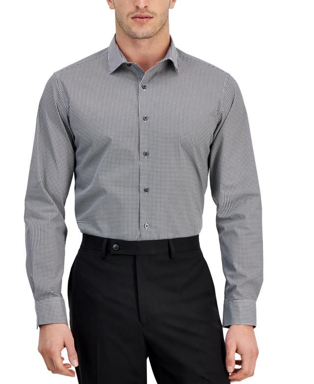 Alfani Mens Slim Fit Houndstooth Dress Shirt, Created for Macys Product Image