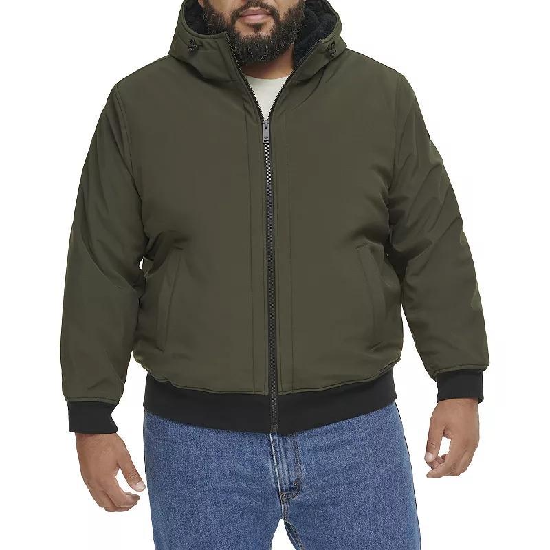 Big & Tall Dockers Softshell Sherpa Lined Bomber jacket, Mens Green Product Image