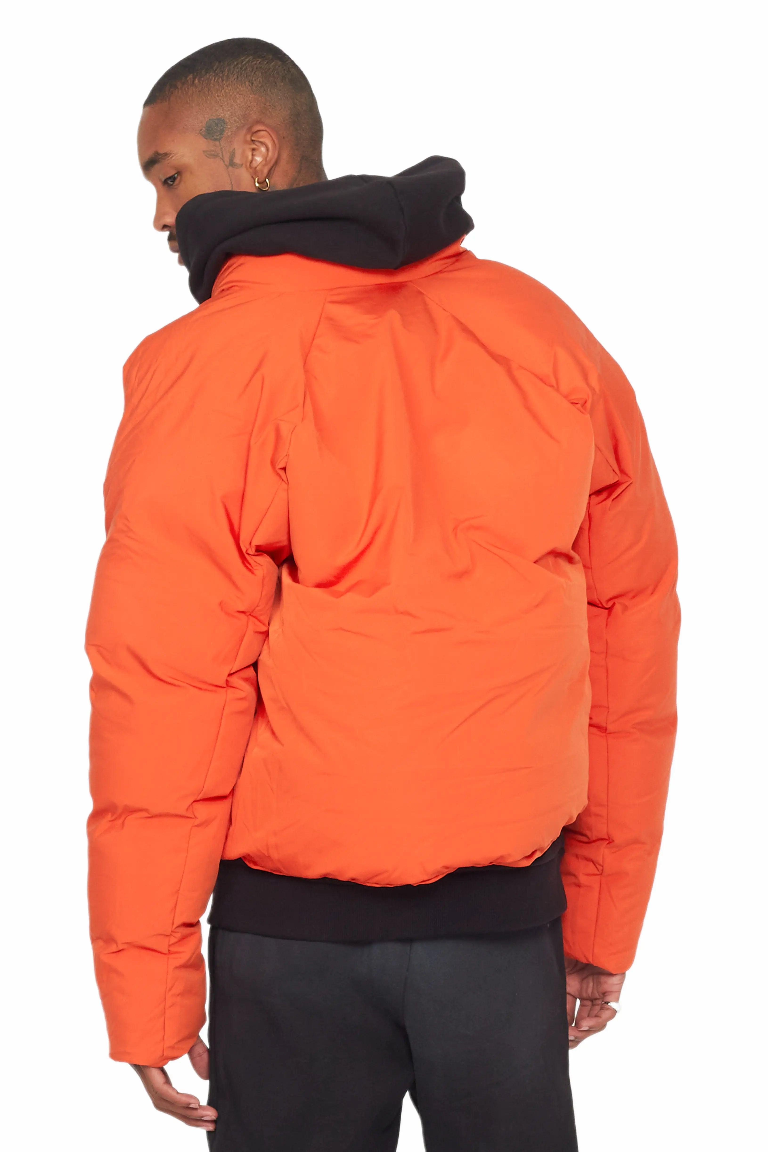 Damien Orange Puffer Jacket Male Product Image