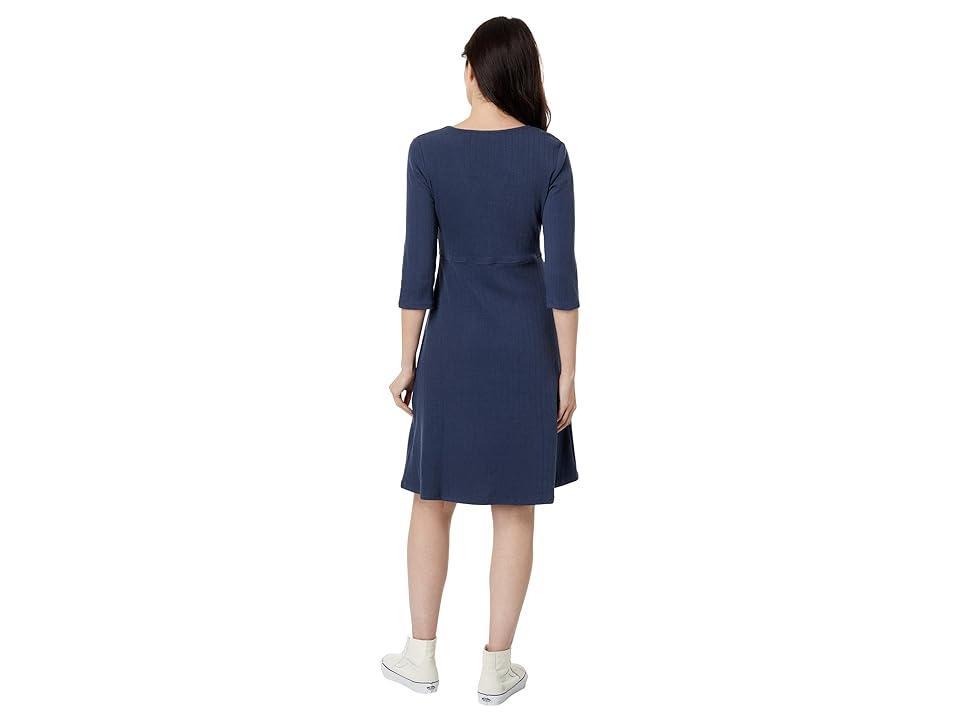 Toad&Co Rosalinda Cable Rib Long Sleeve Dress (True ) Women's Clothing Product Image