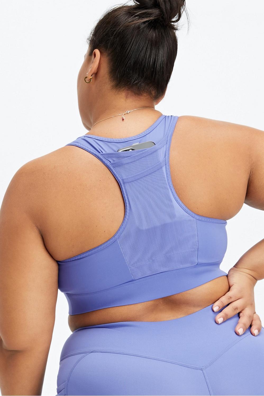 Fabletics Trinity High Impact Sports Bra Womens purple plus Size 1X Product Image