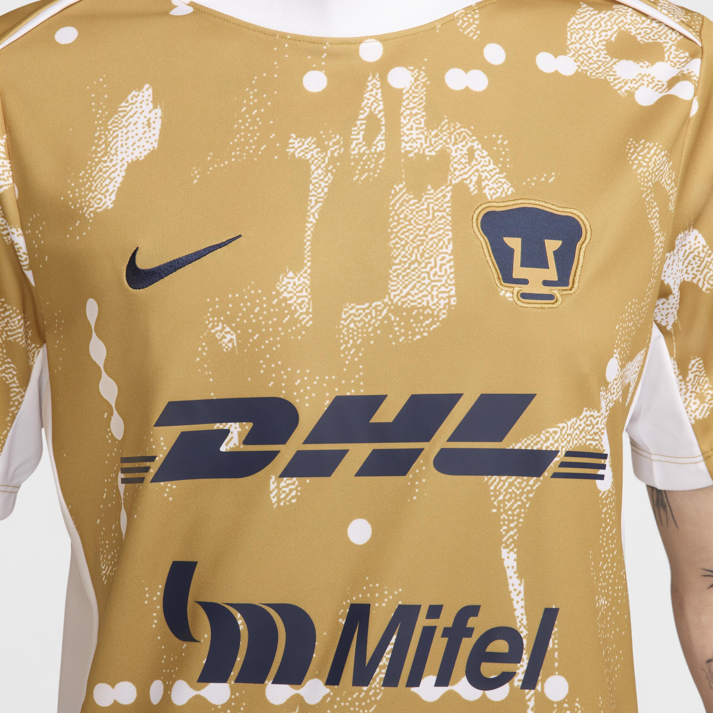 Pumas UNAM Academy Pro Nike Mens Dri-FIT Soccer Short-Sleeve Pre-Match Top Product Image