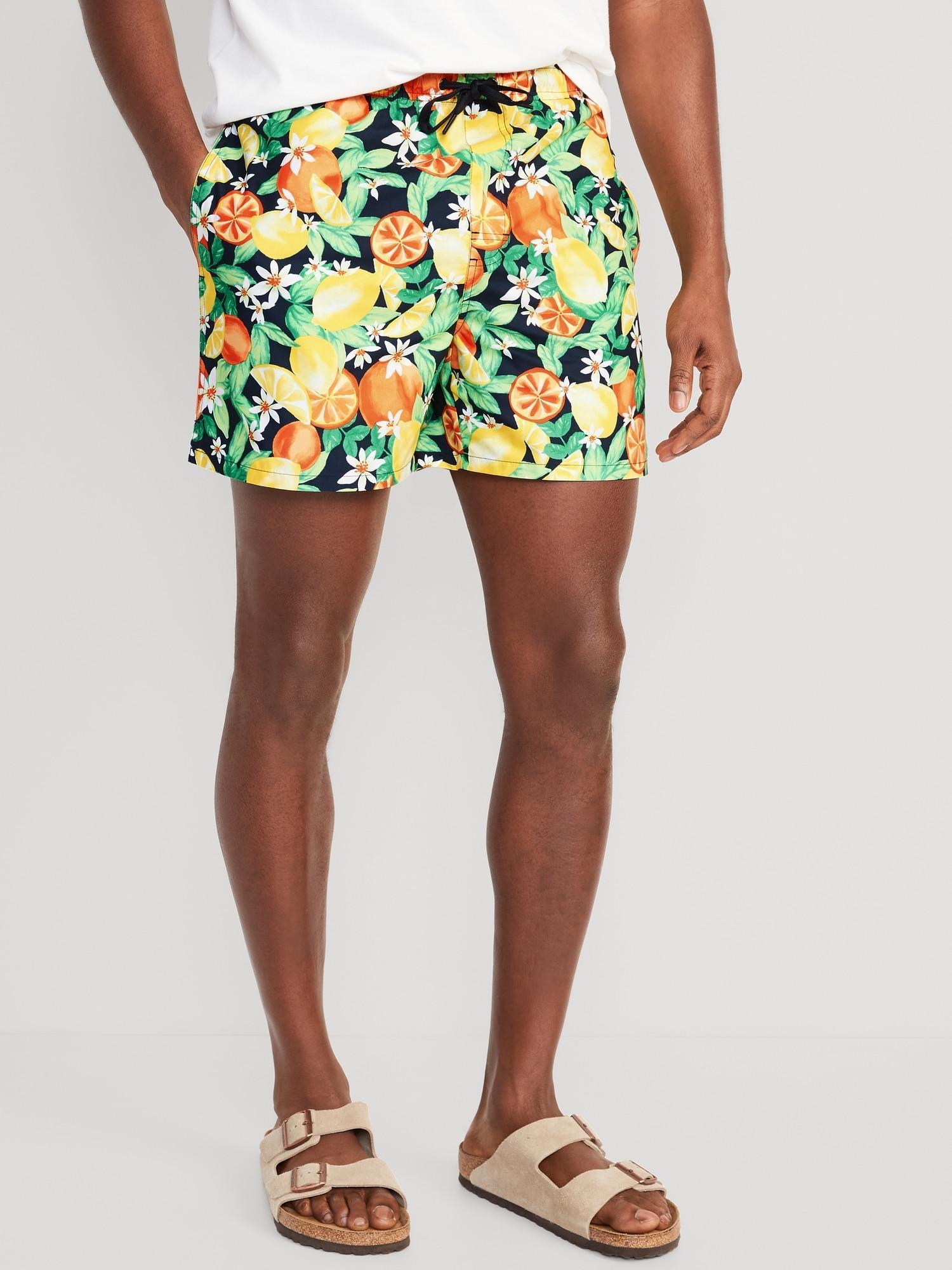 Old Navy Printed Swim Trunks for Men -- 5-inch inseam - Fresh-Squeezed Fun (Match The Fam) - male - Size: M Product Image