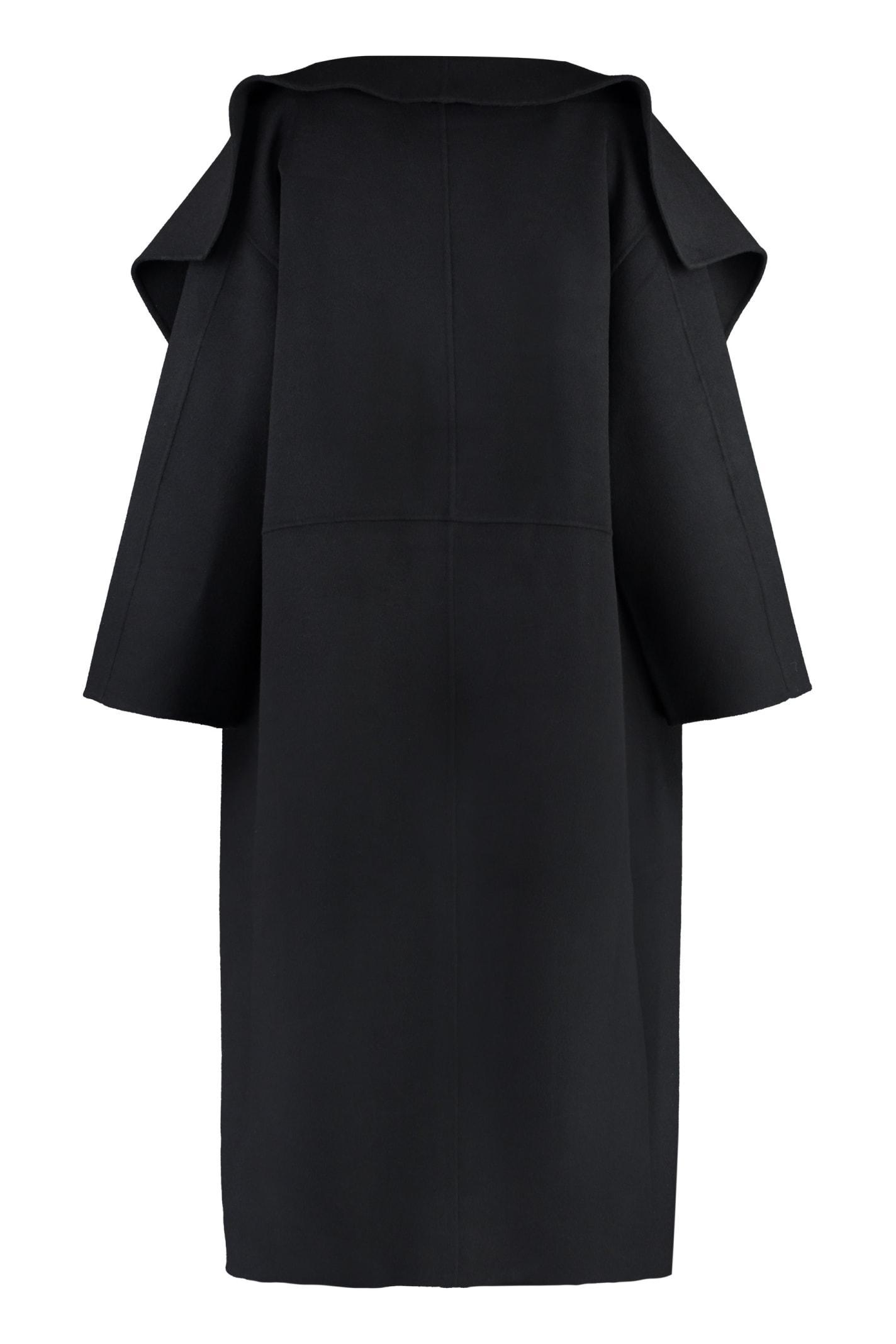 Wool And Cashmere Coat In Black Product Image