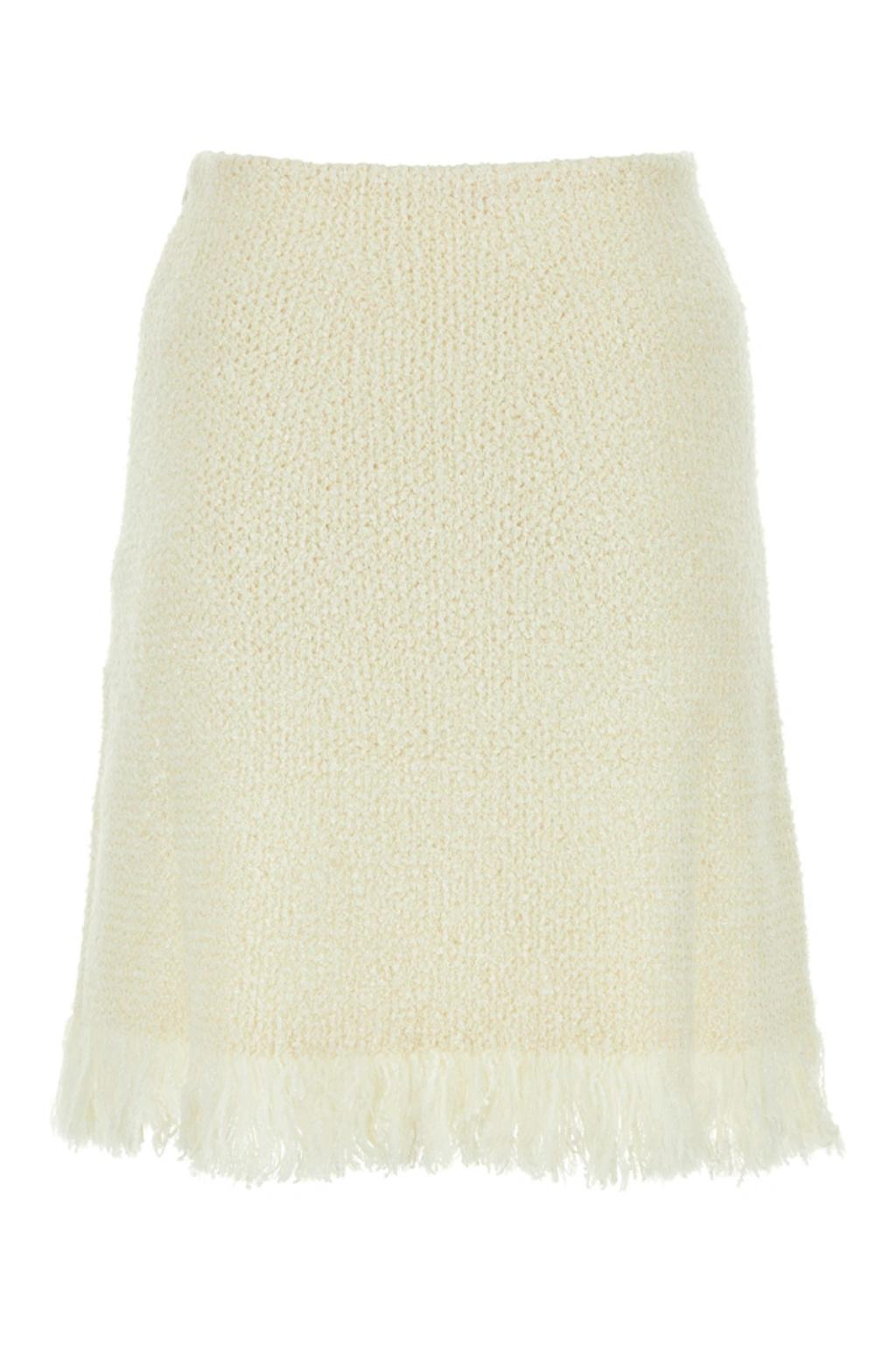 Flared Mini Skirt In White Product Image