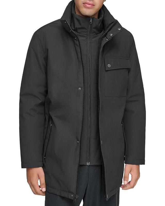 Marc New York Mens Harcourt Car Coat with an Attached Self Fabric Bib Product Image