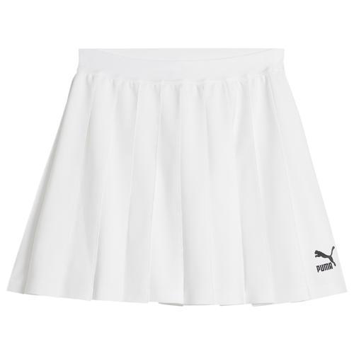 PUMA Womens PUMA Classics Pleated Skirt - Womens White Product Image