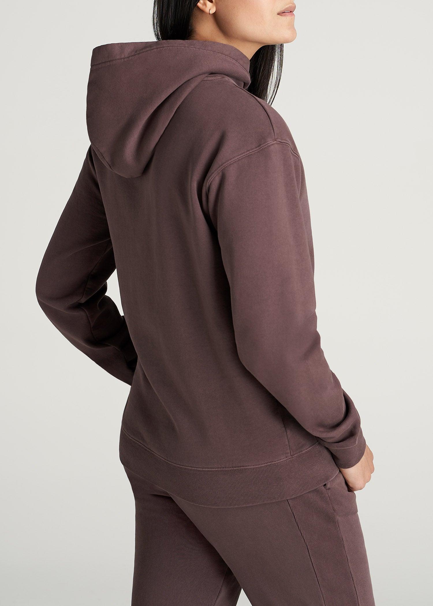 Wearever Fleece Garment-Dyed Pullover Hoodie for Tall Women in Dusty Merlot Product Image