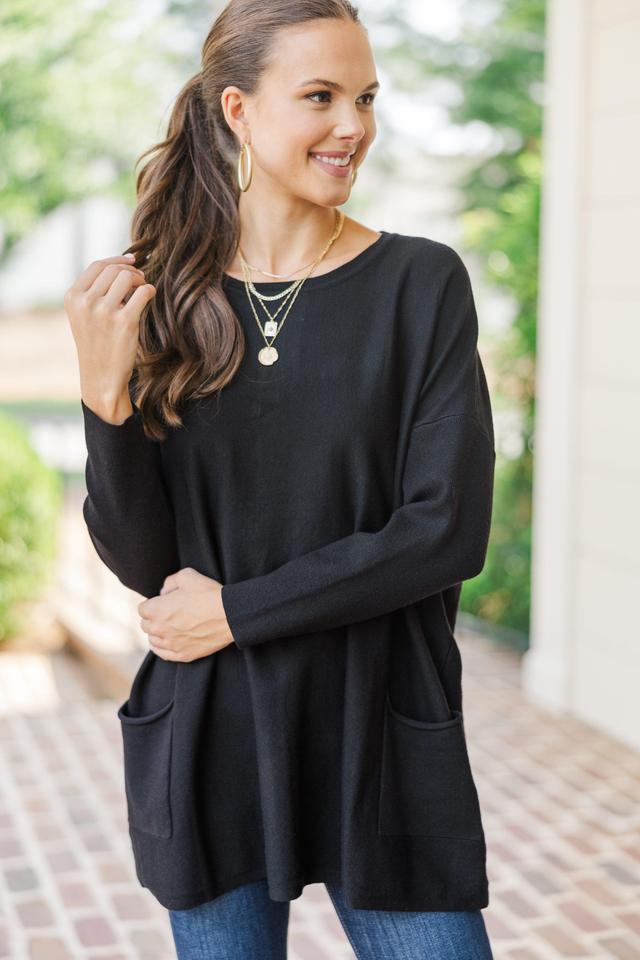 Loving My Life Black Pocket Tunic Female Product Image