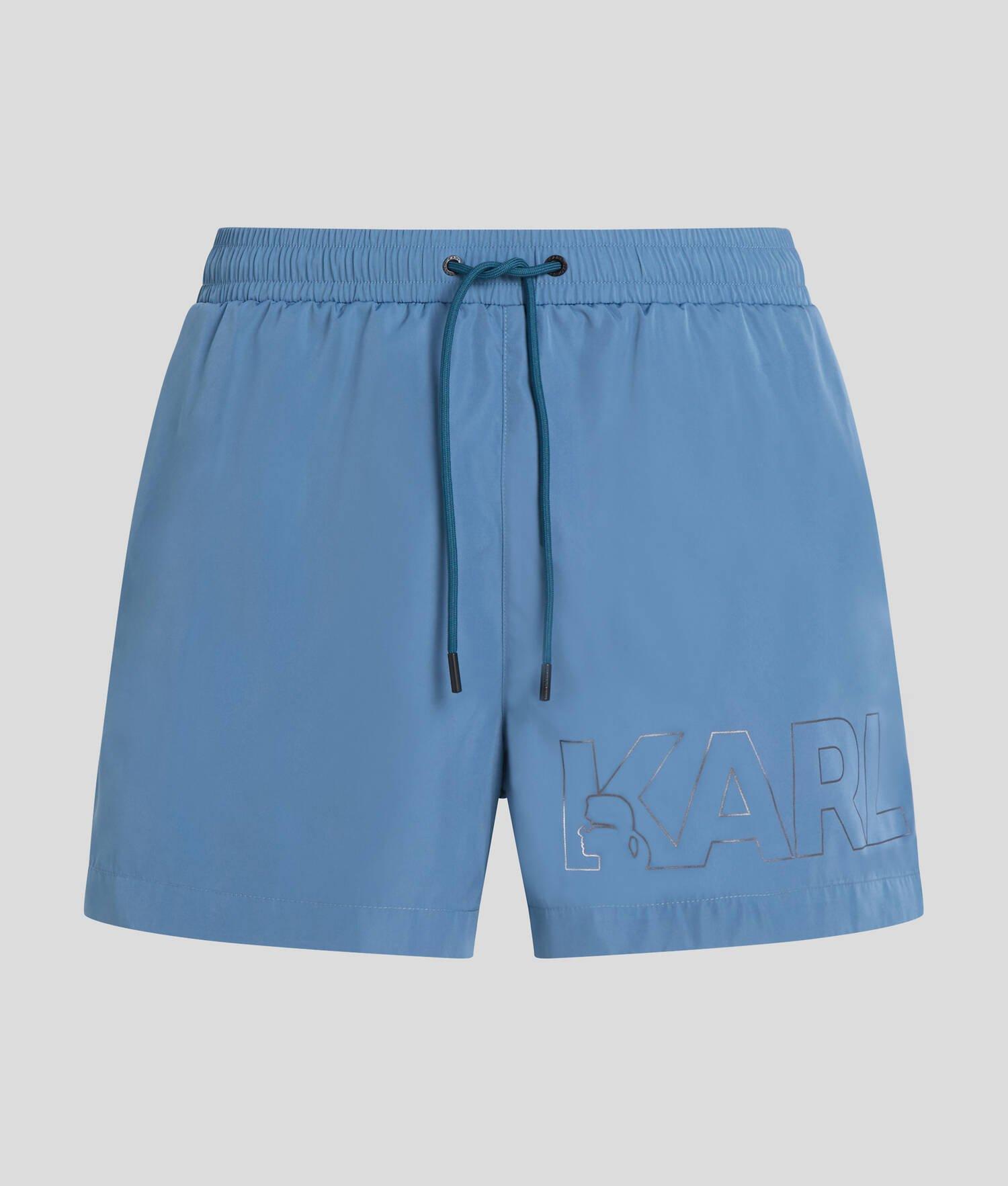 METALLIC KARL LOGO SHORT-LENGTH BOARDSHORTS Product Image