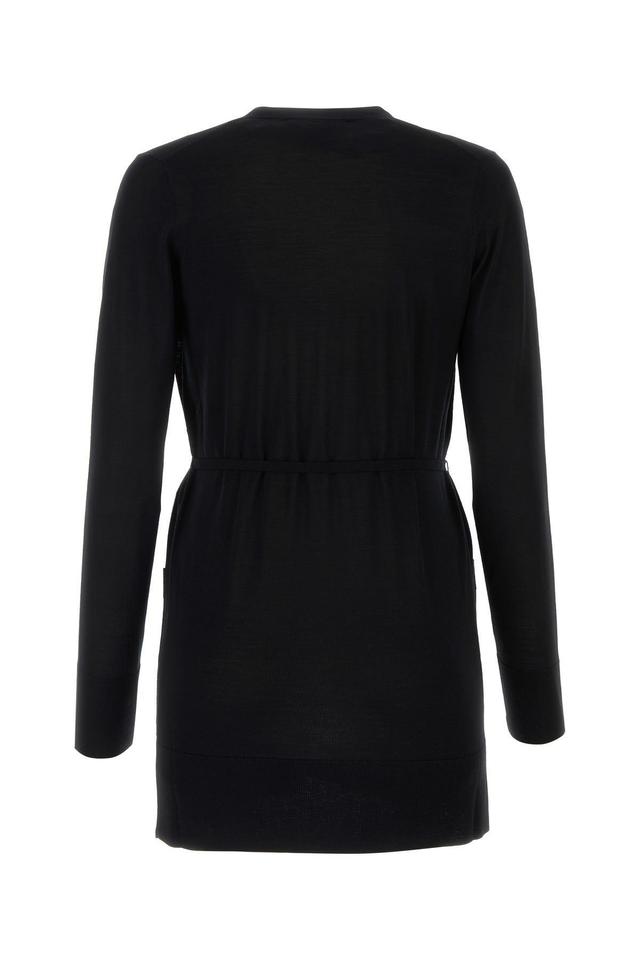 Black Wool Cardigan Product Image