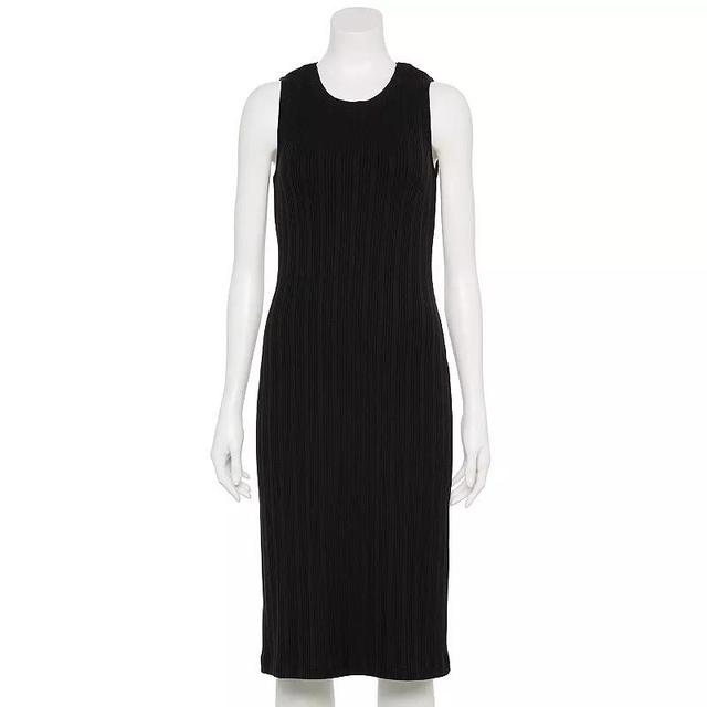 Womens Nine West Adaptive Ribbed Tank Dress Black Product Image