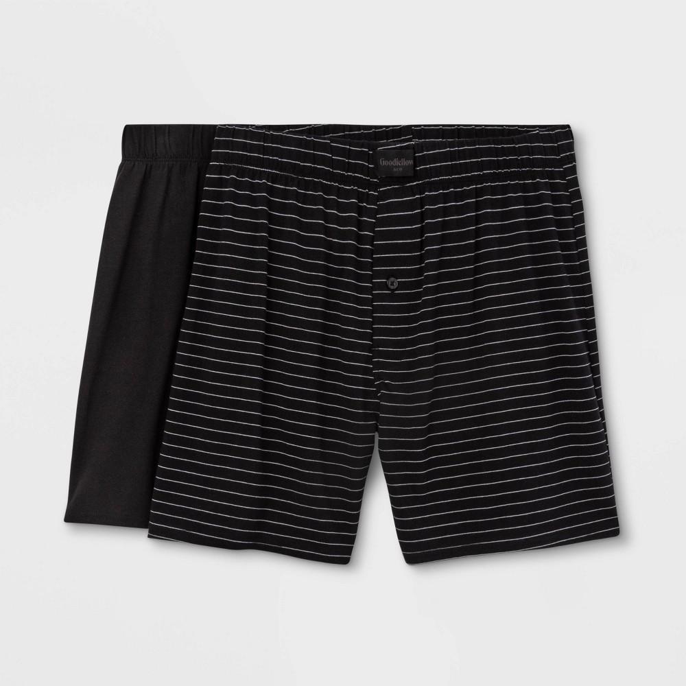 Mens Striped 2pk Knit Boxer - Goodfellow & Co Product Image