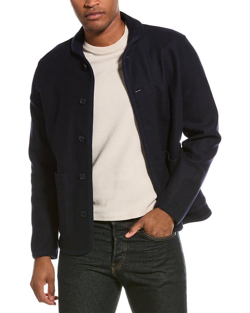 Earith Wool-blend Jacket In Blue Product Image