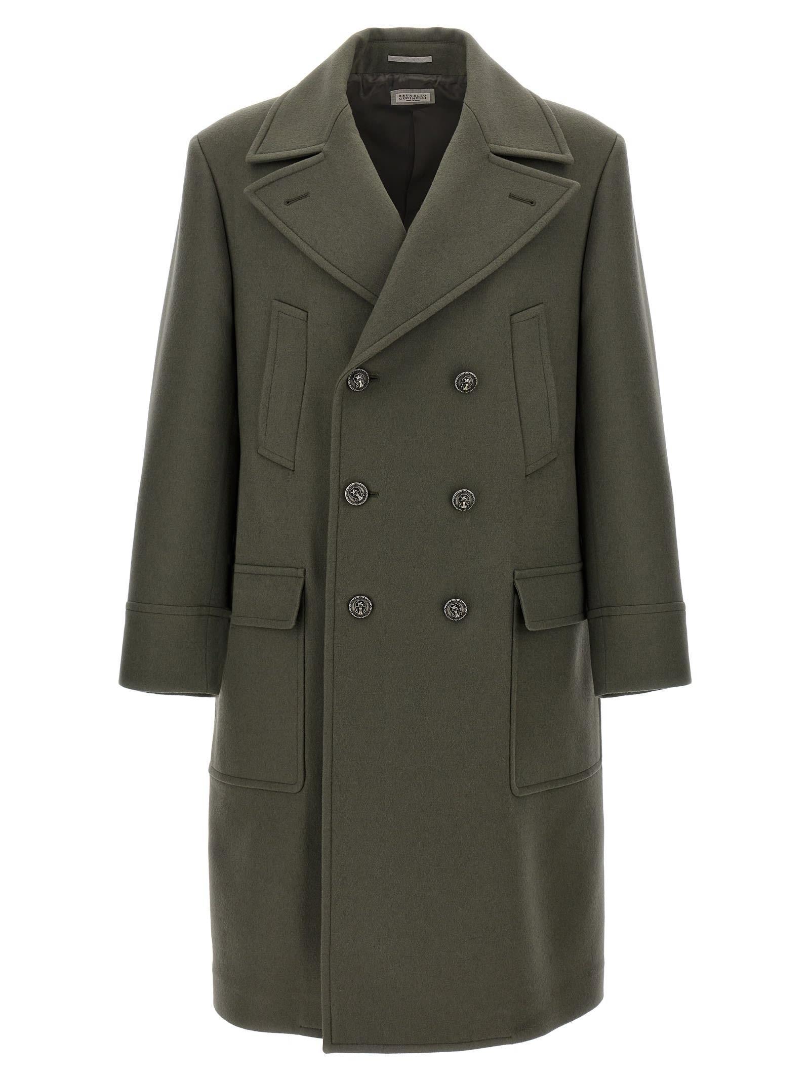 BRUNELLO CUCINELLI Coats & Jackets In Green Product Image