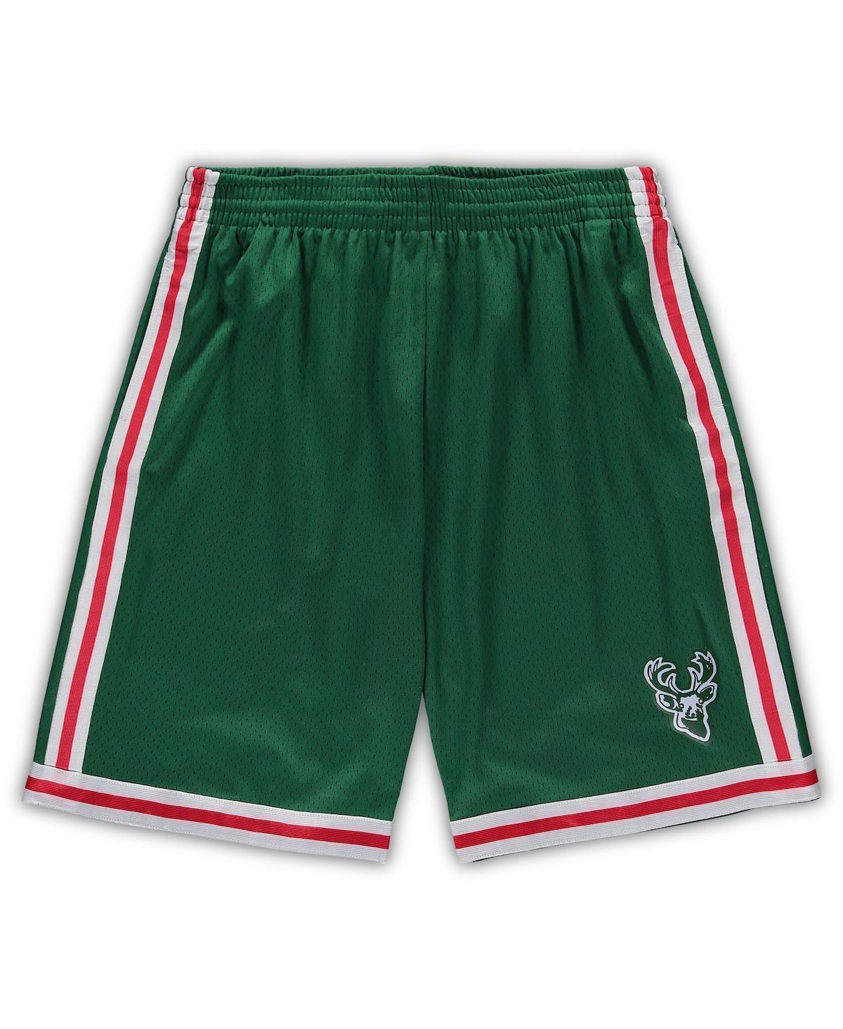 Mens Mitchell & Ness Green Milwaukee Bucks Big and Tall Hardwood Classics Team Swingman Shorts Product Image