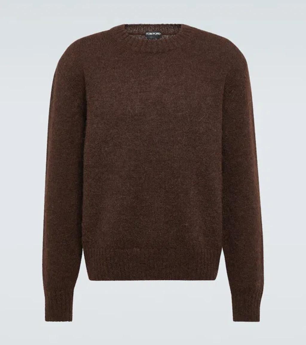 Alpaca-blend Sweater In Braun Product Image