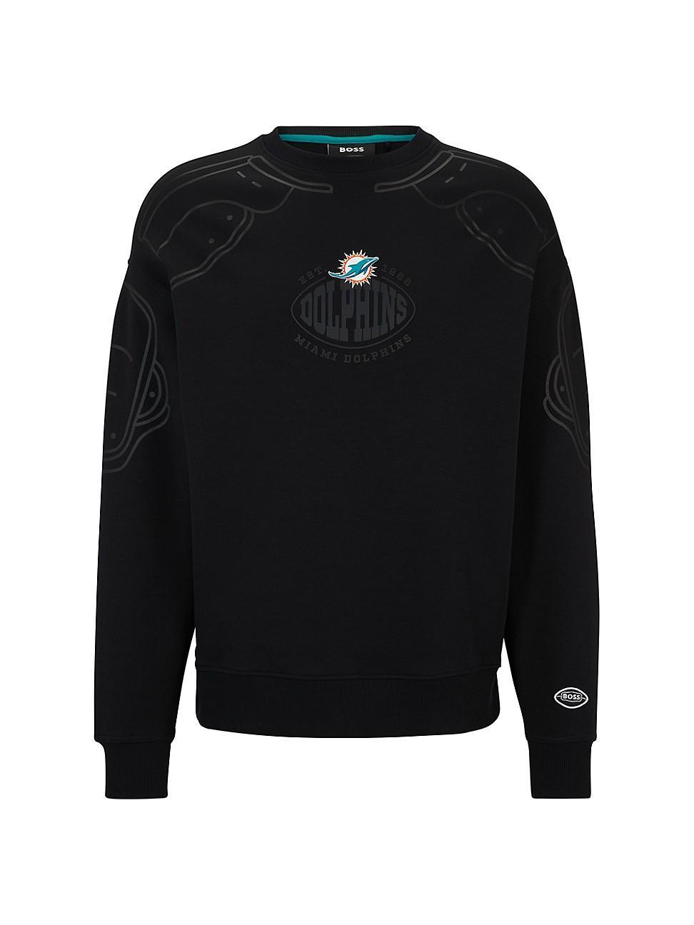 Mens BOSS x NFL Cotton-Blend Sweatshirt With Collaborative Branding Product Image