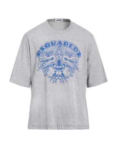 DSQUARED2 Man T-shirt Grey Size L Cotton, Viscose Product Image