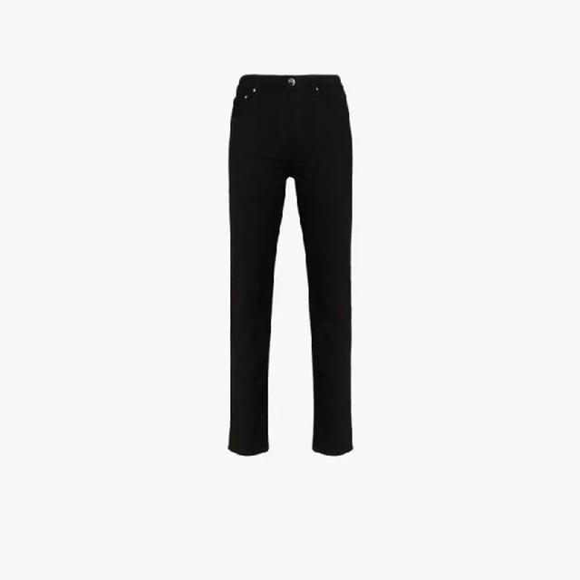 Classic Cut Cropped Straight-leg Jeans In Black Product Image