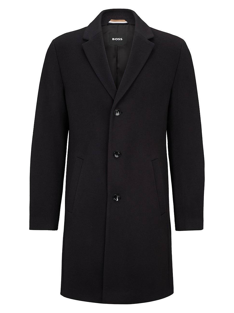 Boss By  Men's Regular-fit Coat In Dark Blue Product Image