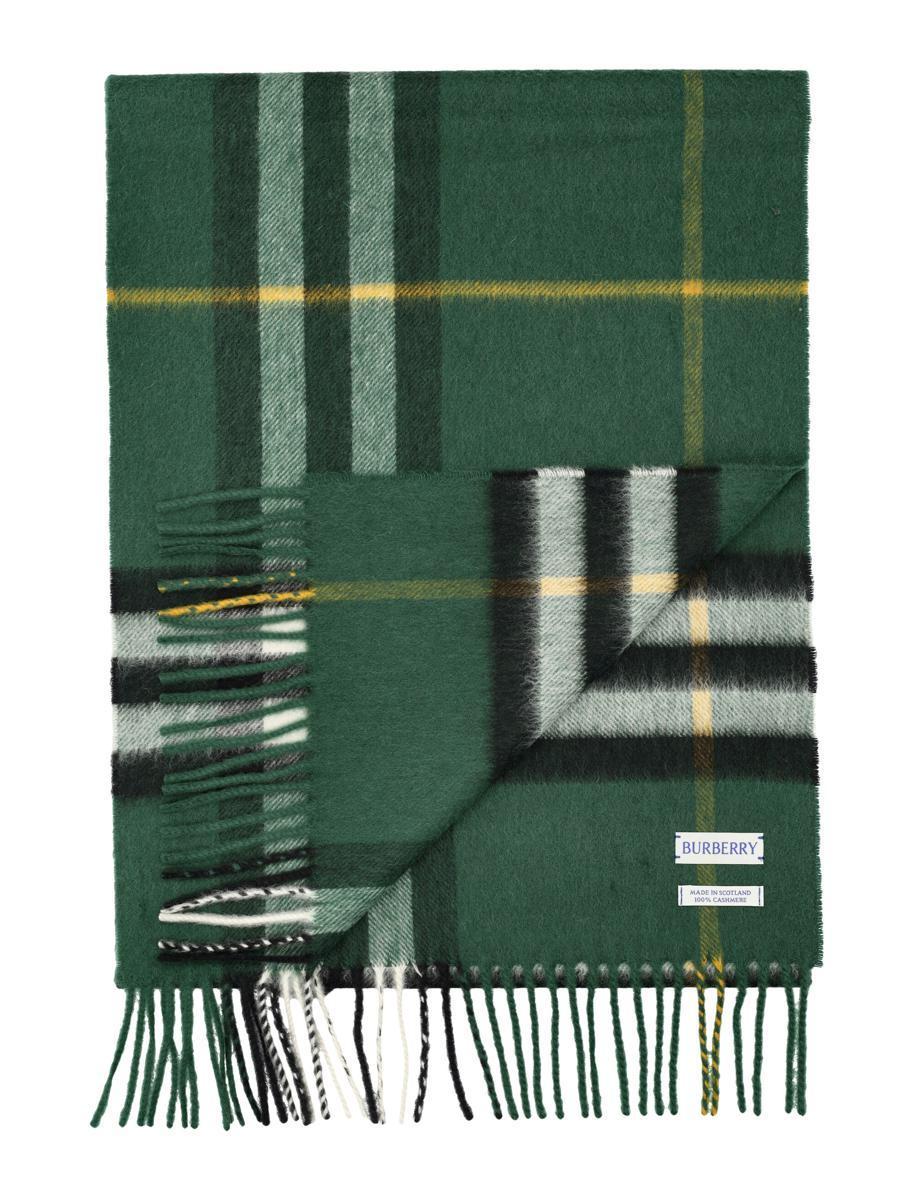 Mu Giant Check Scarf In Dark Fern Green Product Image