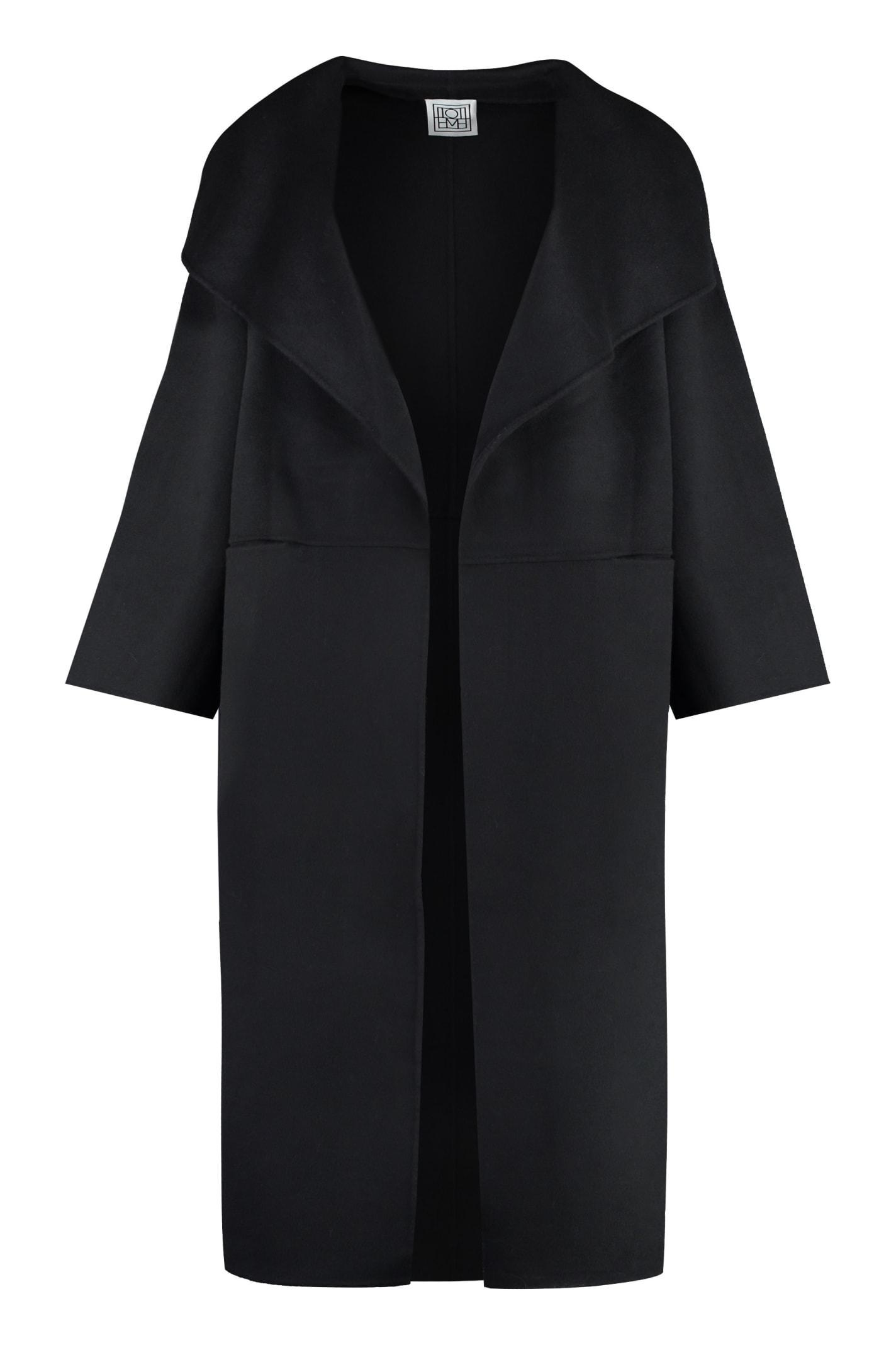 Wool And Cashmere Coat In Black Product Image